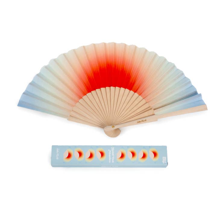 ORANGE GRADIENT FAN HF for wholesale by Helio Ferretti