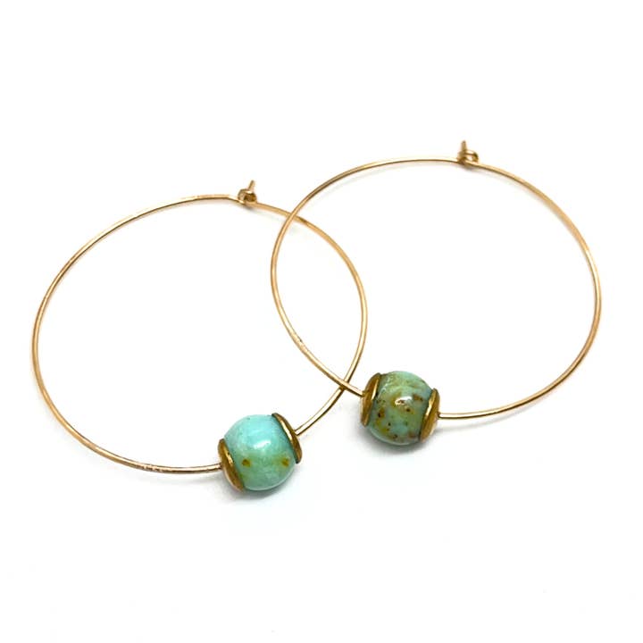 Cosmos Gold Hoops for wholesale by TRACI MOYO DESIGNS