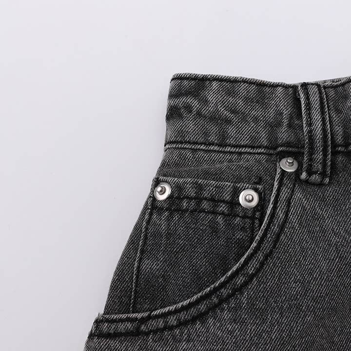 Productseeker - Wholesale Skirt - Women's - SK024 Summer Chic: High-Waist Plaid-Denim Skirt