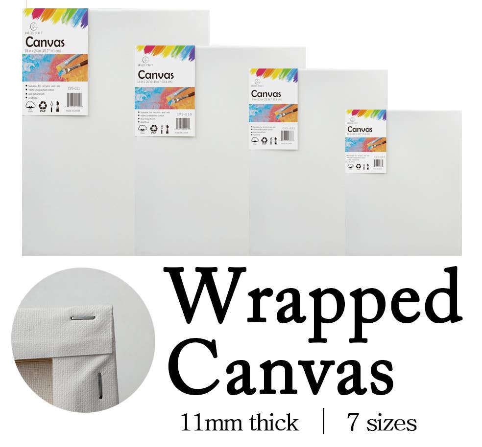 Angels Craft - Wholesale Painting paper - Canvas - Wrapped, 1-ct (size options available)