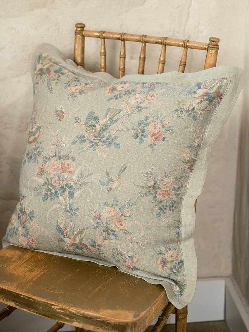 April Cornell - Wholesale Throw pillow cover - Vienna Linen Cushion Cover - Dusty Blue
