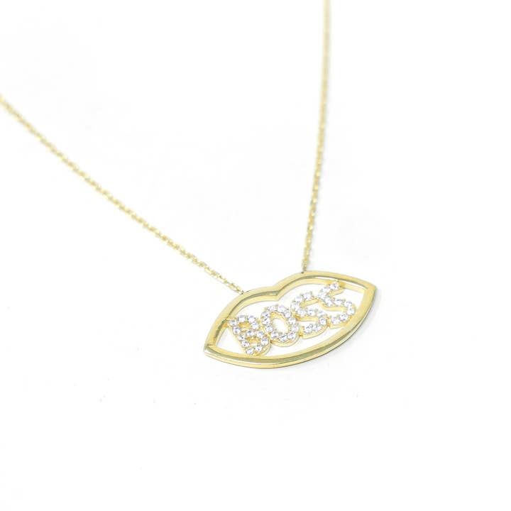 Boss Lips Necklace for wholesale by The Sis Kiss