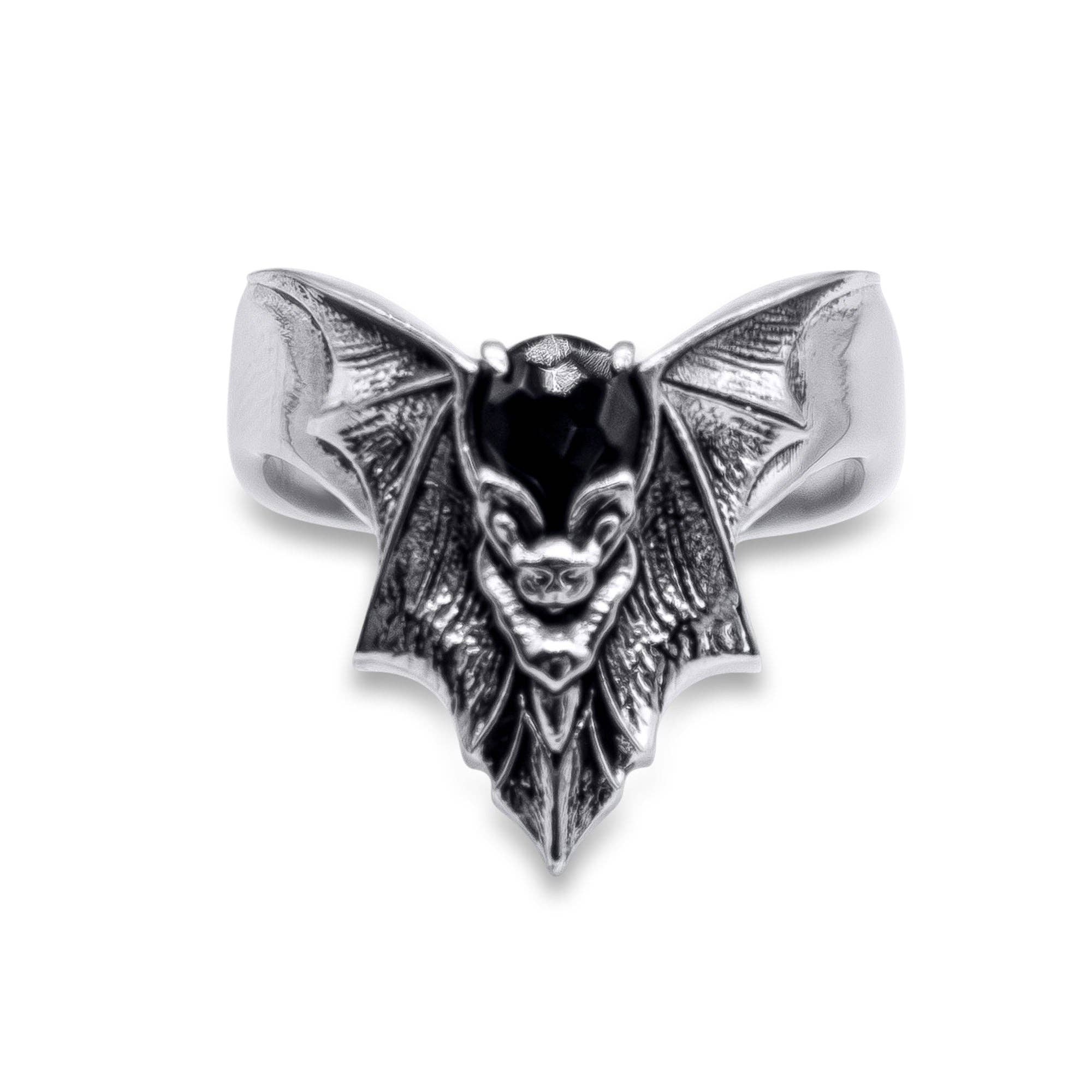 Mysticum Luna - Wholesale Cocktail/Statement Ring - Nightfall Obscura Bat Ring0