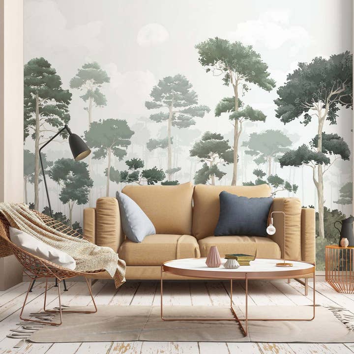 Pinewood Wall Mural for wholesale by Veer Decor