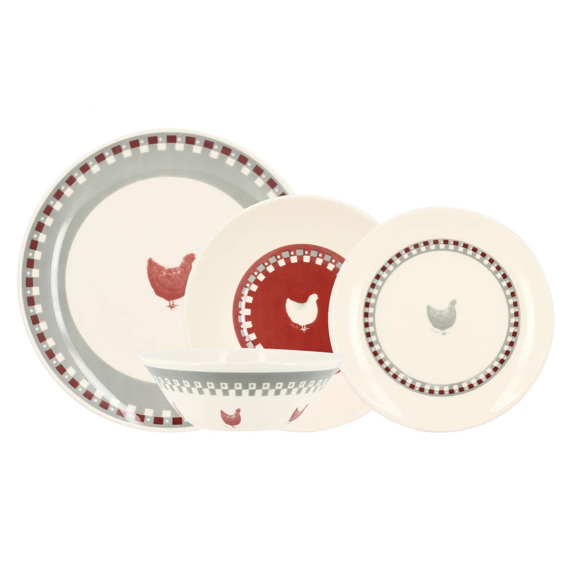 Novastyl - Wholesale Dinner Plate - Assiette plate gallina 26cm in stoneware1