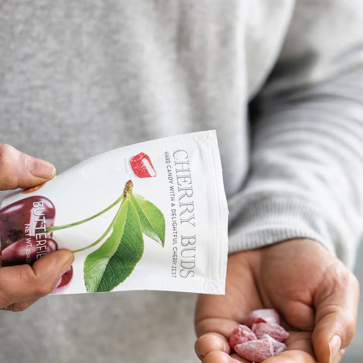 Butterfields Candy - Wholesale Boiled sweets - CHERRY BUDS IN A VINTAGE MASON JAR 7.3 OZ2