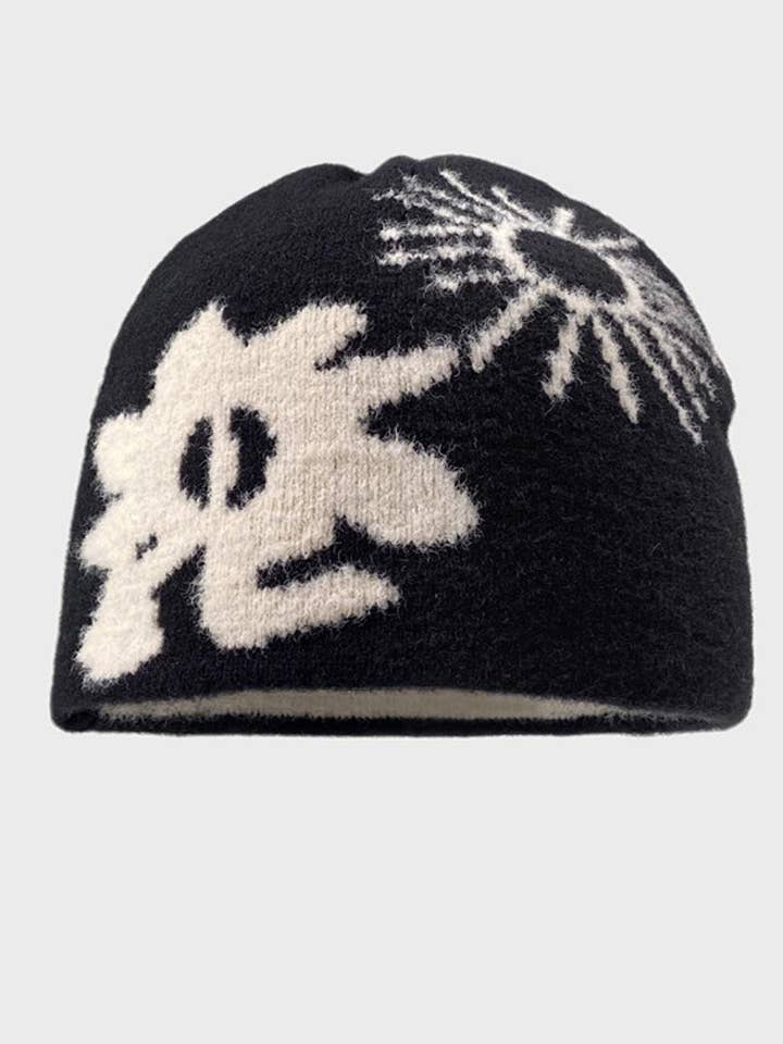 Berretto Invernale Morbido in Maglia Jacquard Caldo DP25G731 per la vendita all'ingrosso da parte di Dipped Shop