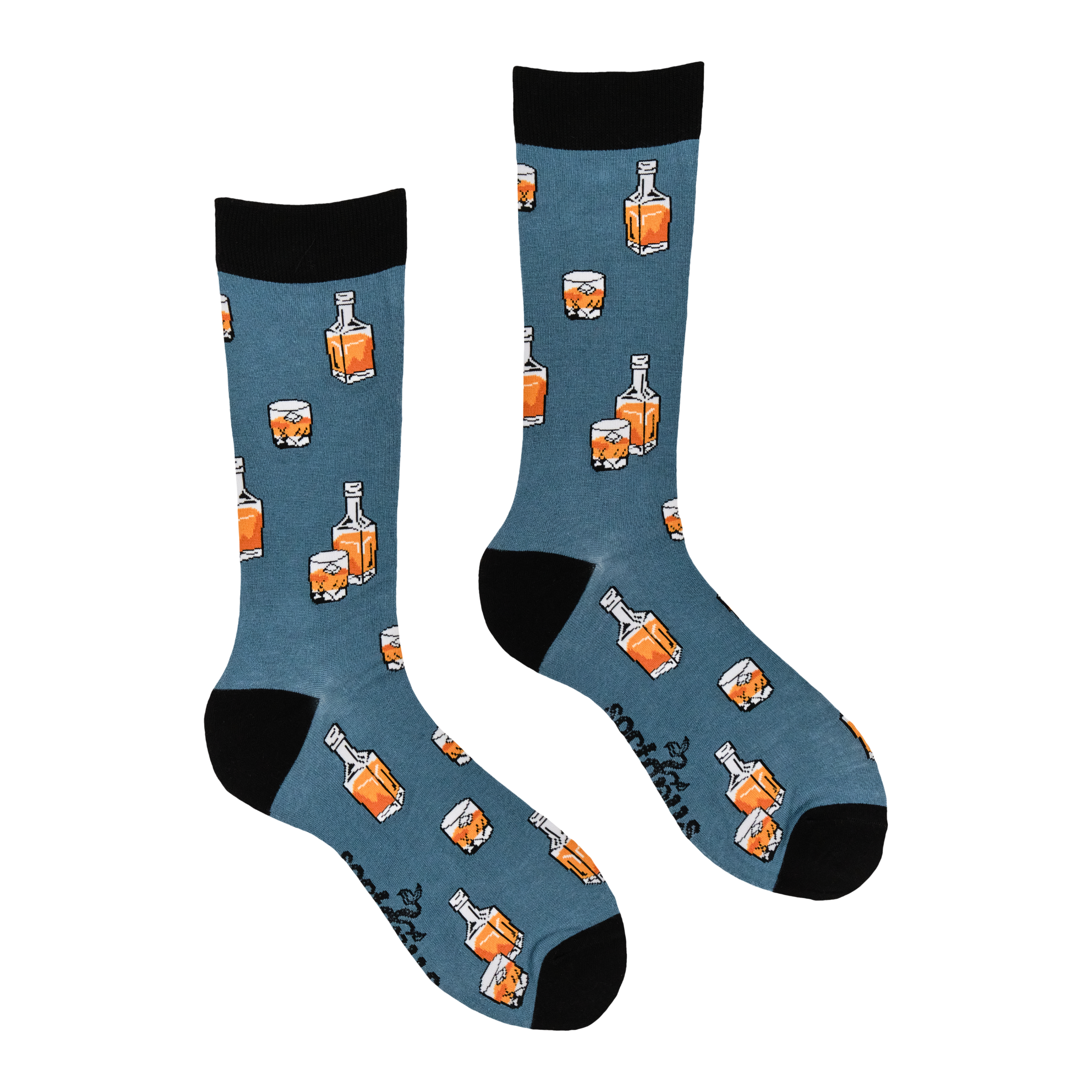 BLUE Whiskey Bamboo Socks for wholesale on Faire1