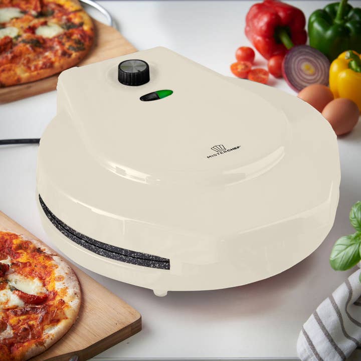 MisterChef appareil à pizza avec plaques en céramique crème pour la vente par Misterchef