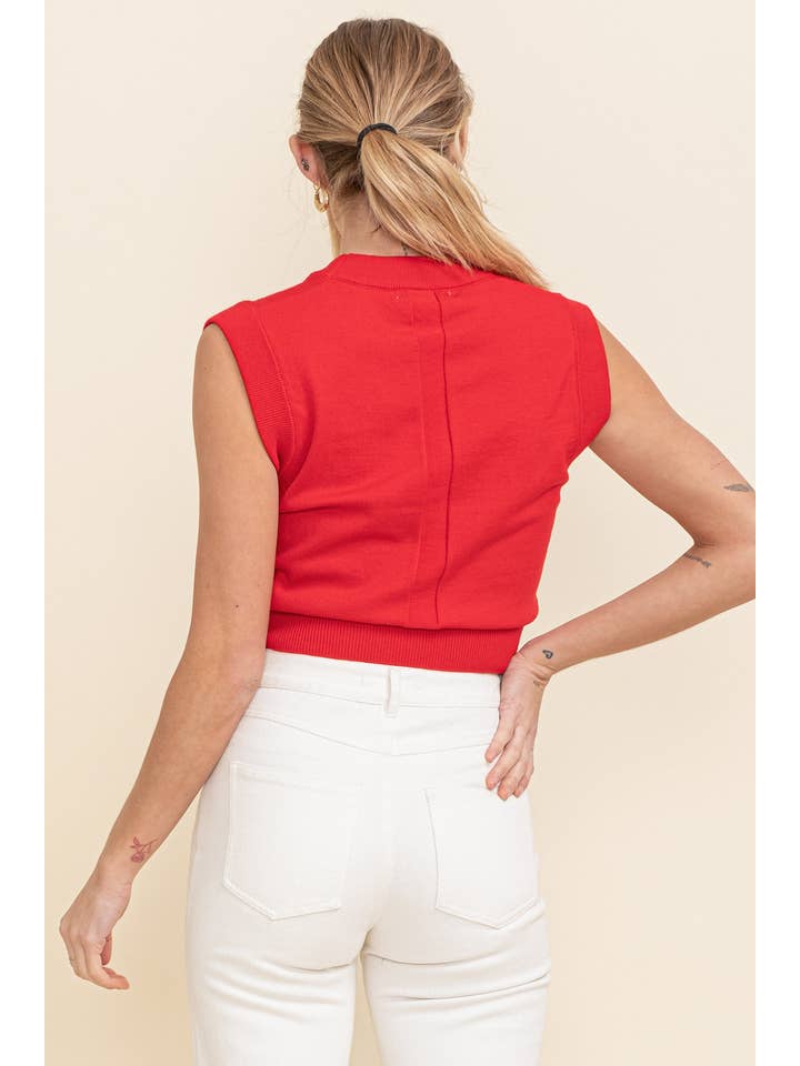 Cloud Ten - Wholesale Knit Sweater - Women's - CSW9821 - Women's Rib Neck Knit Sweater