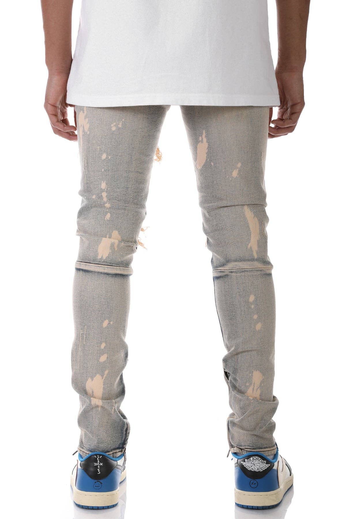 KDNK - Wholesale Jeans - Men's - BLEACHED ANKLE ZIP JEANS1
