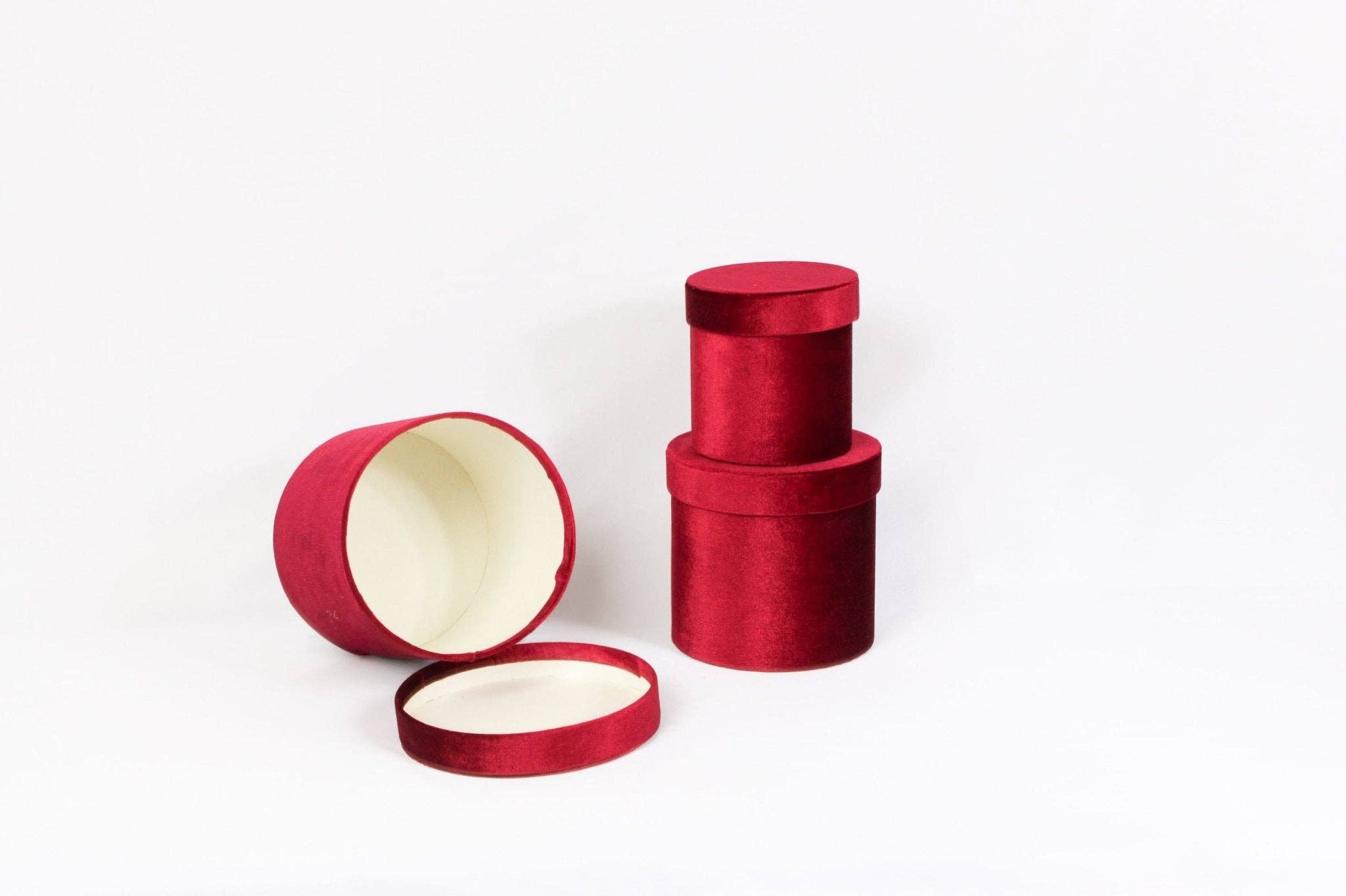 Elegant Design Supply - Wholesale Gift Box - Velvet Round Flower Hat Box with Lid20