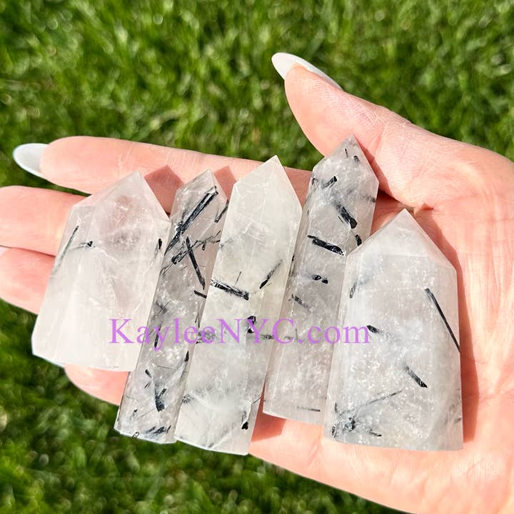 KayleeNYC - Wholesale Spiritual stone/crystal - Wholesale Lot 1 Lb Natural Tourmalinated Quartz Tower5