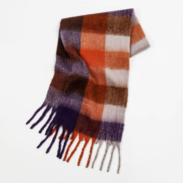 MKS America - Wholesale Scarf - Women's - Colorful Plaid Scarf Shawl Scarf22