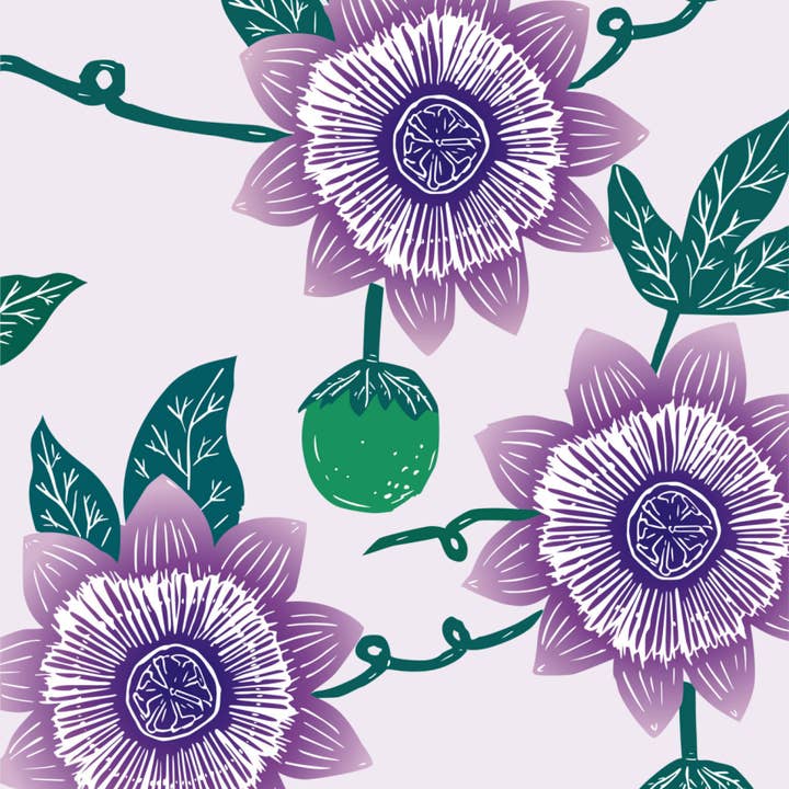 Catie Lehman Art & Design - Wholesale Everyday Greeting Card - 'Lilikoʻi and Her Flowers' Greeting Card