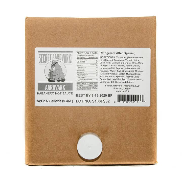 Bag in a Box Aardvark Habanero for wholesale by Secret Aardvark Trading Co.