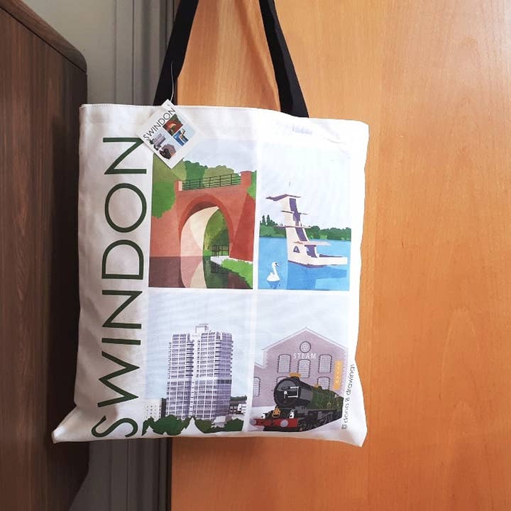 dona B drawings - Wholesale Tote Bag - Unisex - Swindon Highlights Four Tote Bag1