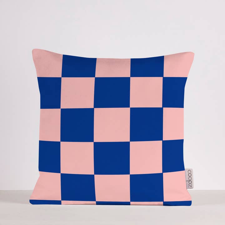 coopz - Wholesale Throw Pillow Cover - Cushion Cover Check Pink/Blue0