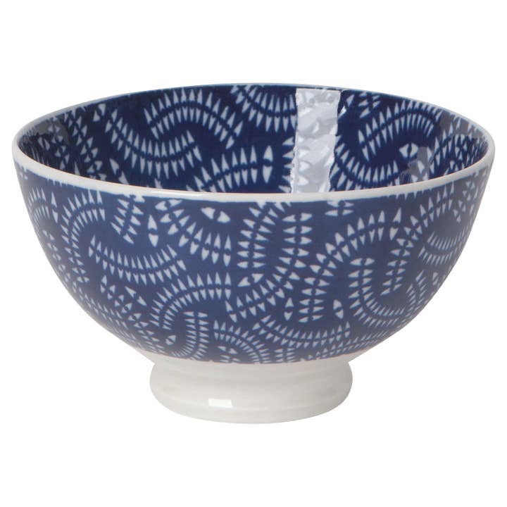 Now Designs by Danica - Wholesale Bowl - Indigo Geo Stamped Bowl 4 inch1