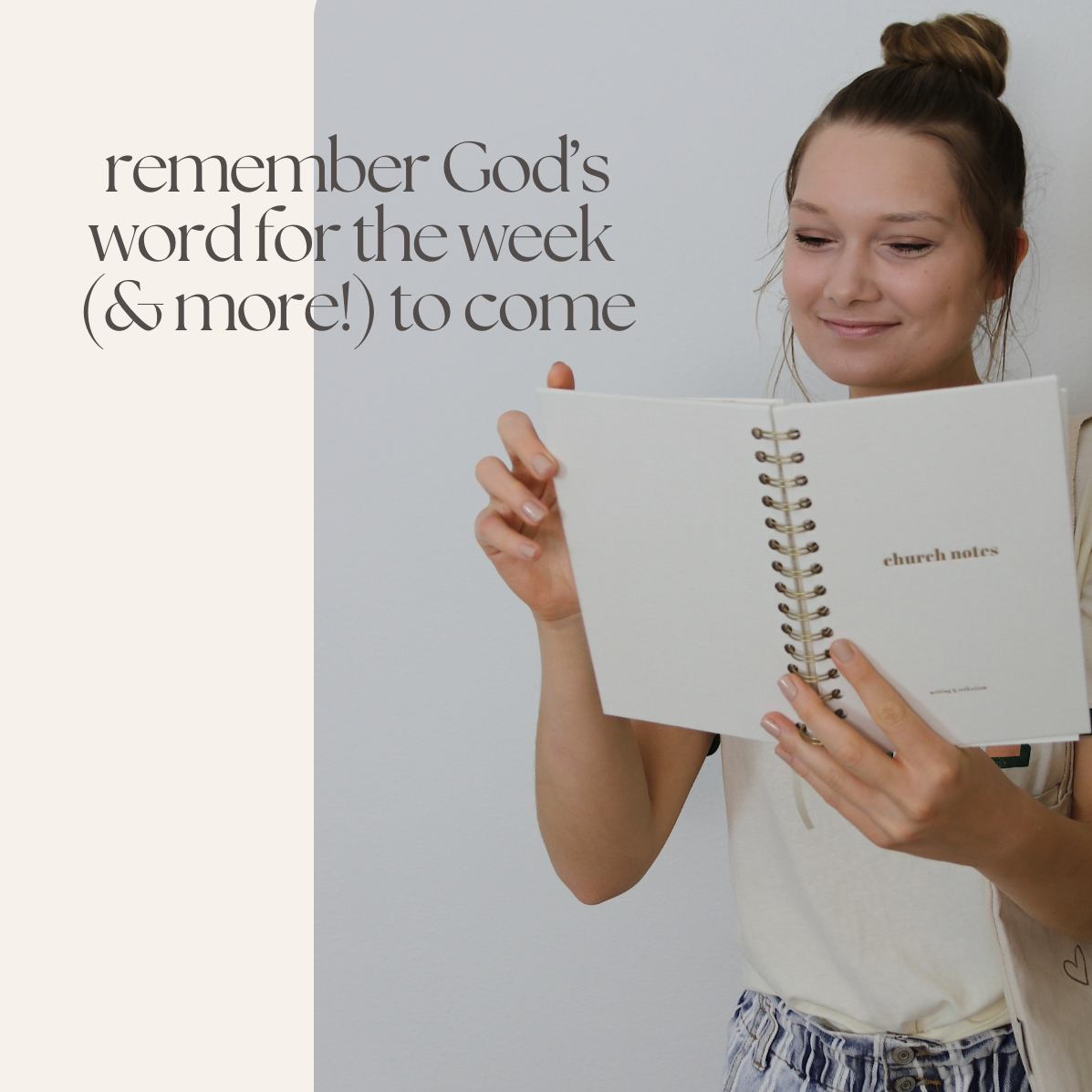 Steadfast and Sustained - Wholesale Journal/Diary - Church Notes Journal- White Spiral Linen- Christian Notebook6