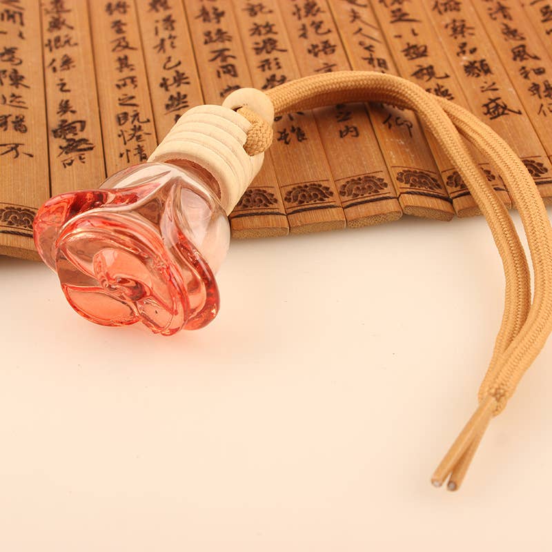 Candles Meta – Ambientador para carro – Unissexo por atacado – Purificador de ar colorido em forma de rosa para carro pendurado em garrafa vazia0