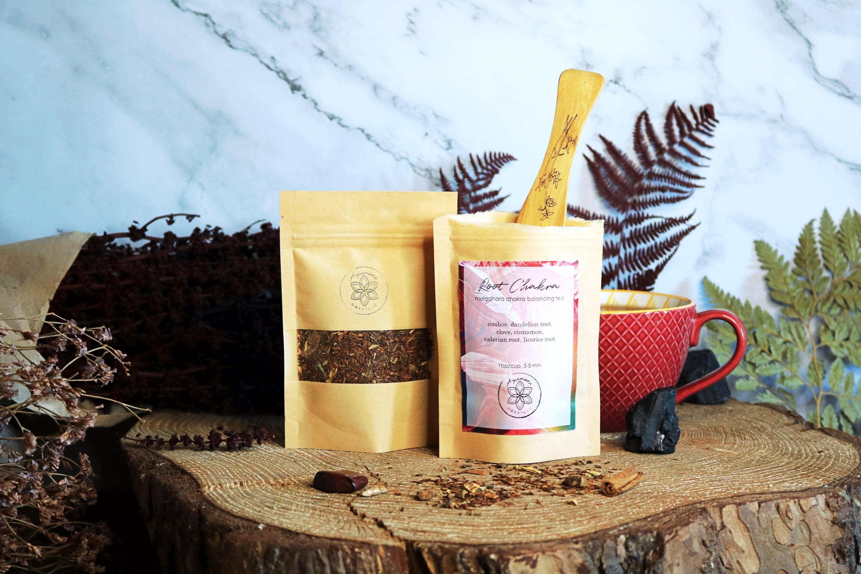 Ayamani Naturals - Wholesale Loose Tea - Root Chakra Balancing Herbal Tea with Rooibos and Valerian6