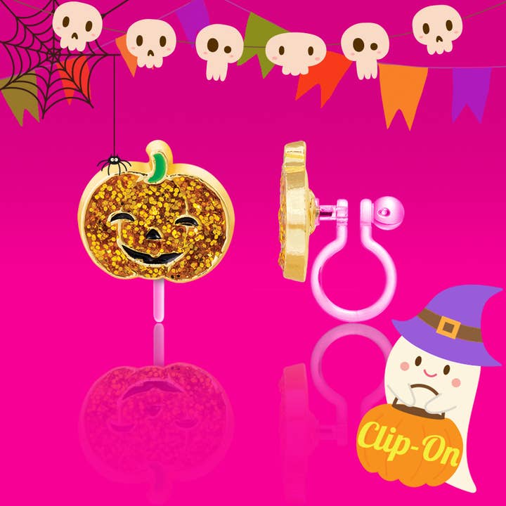 Glitter Pumpkin | Halloween | Clip On Earrings for Girls
for wholesale by Girl Nation