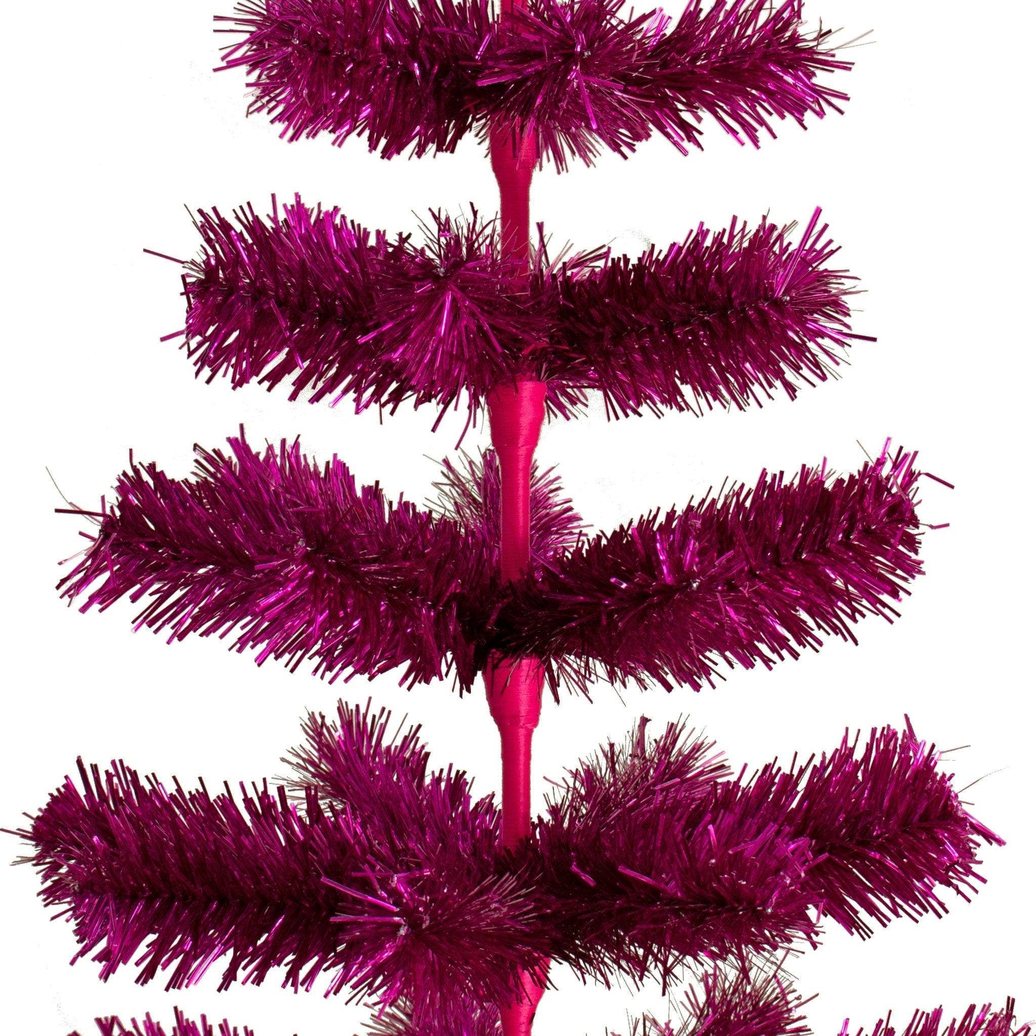 Lee Display - Wholesale Christmas Decoration - Fuchsia Tinsel Christmas Tree11