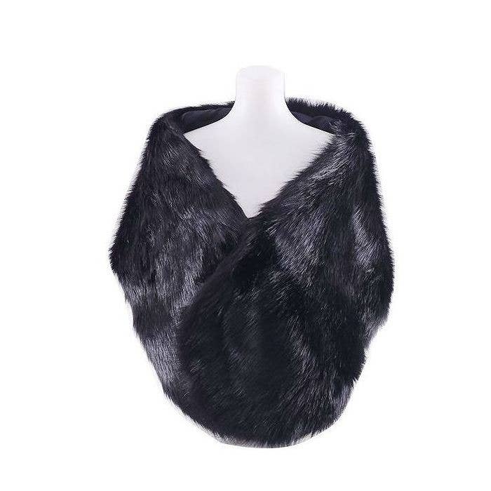 Diacly - Wholesale Fur/Faux Fur Coat - Women's - Over Size Faux Felt Fur Scarf Shawl Wrap1