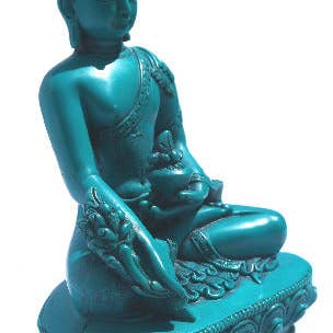 Medicine Buddha Turkos 6" lång RB-859T för wholesale av Dorjebajra Tibet Shop