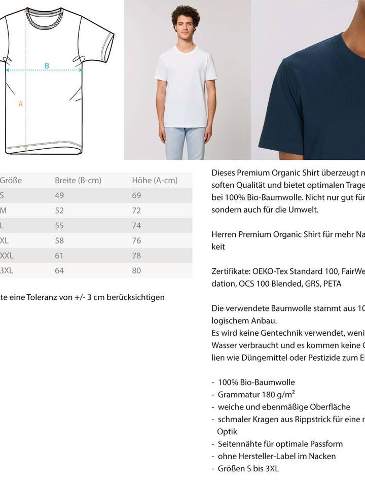 GARTENFAN - Wholesale Screen Printed T-Shirt - Men's - Off steam in the garden - men's premium organic shirt1