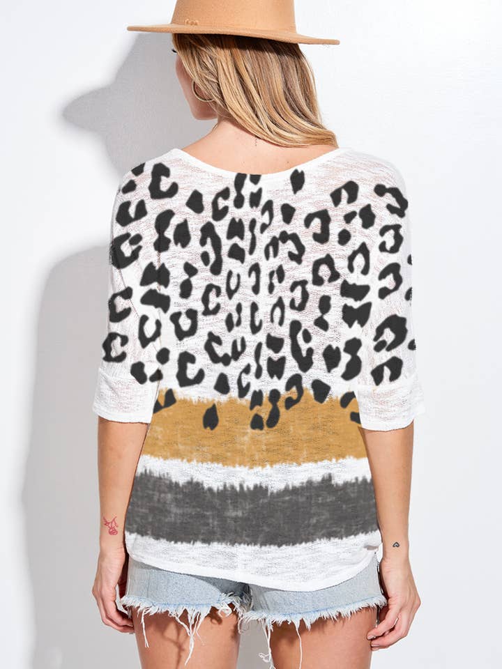Phil Love - Wholesale Knit Top - Women's - T744K9544 - Leopard Print Knit Top11