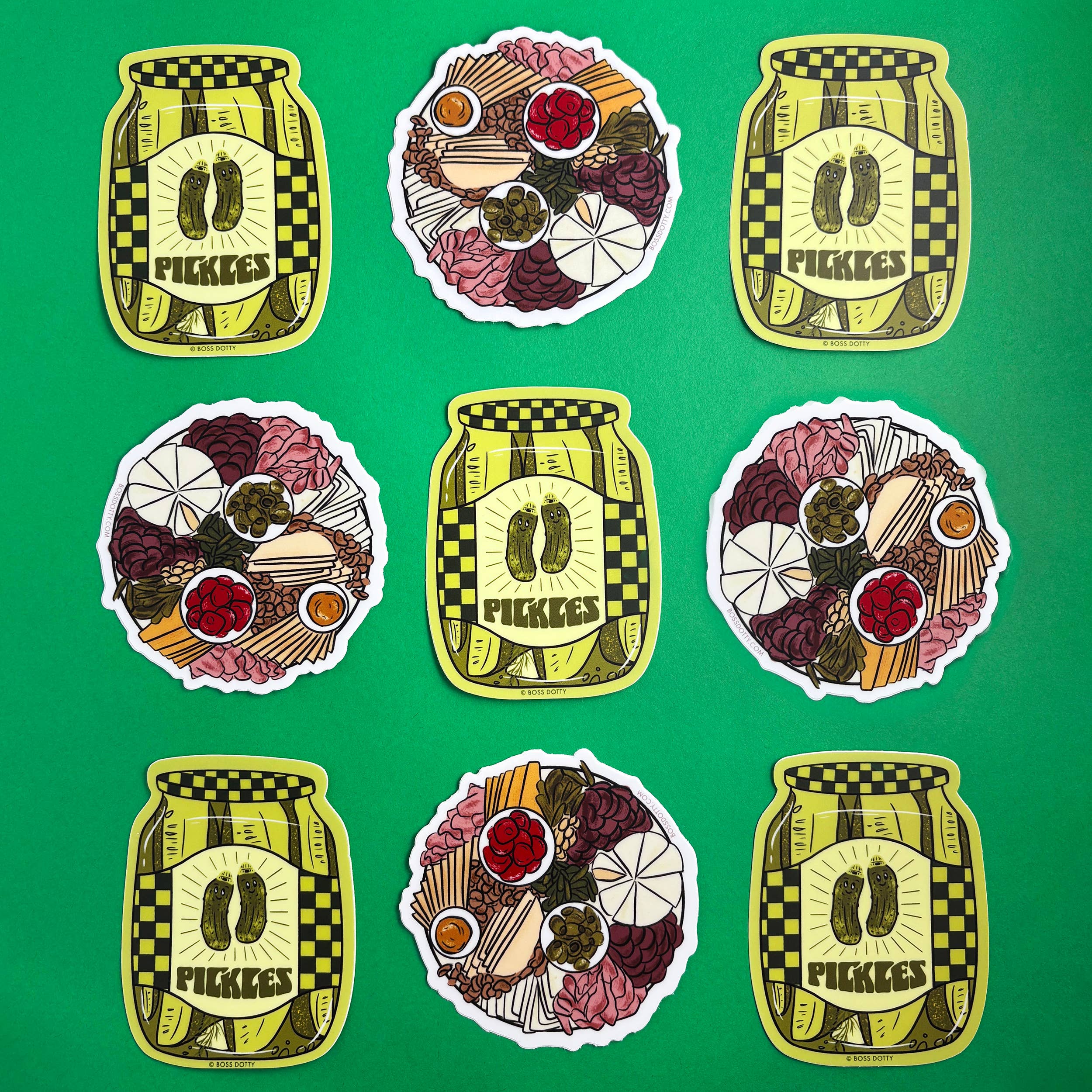 Boss Dotty Paper Co. – wholesale Klistermärke – Pickle burk klistermärke2