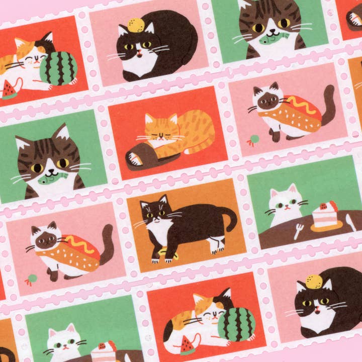 Cat Stamp Washi Tape for wholesale by Megan Wang