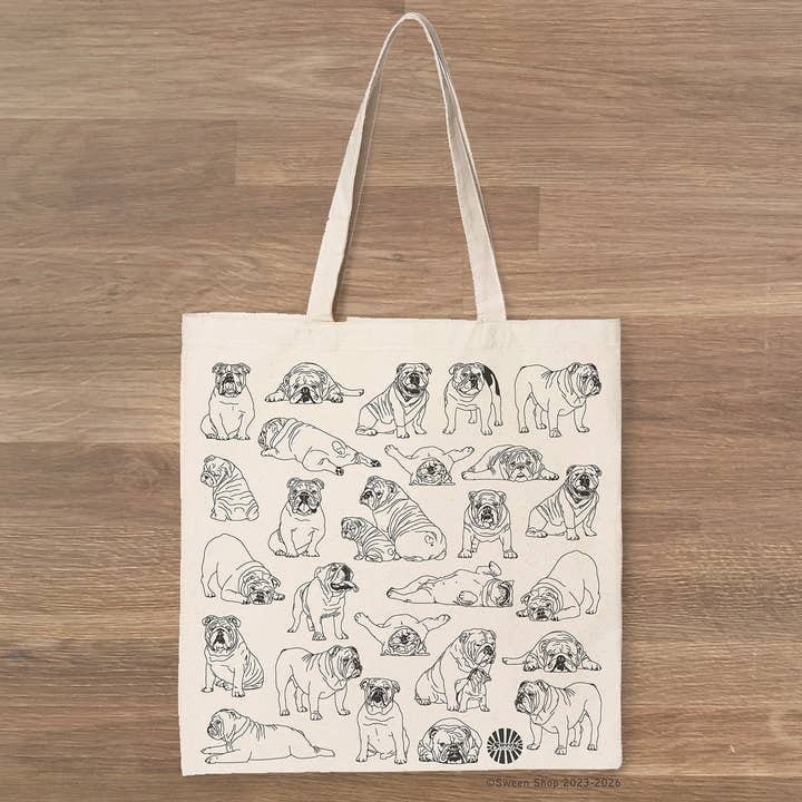 Sween Shop - Wholesale Tote Bag - Unisex - Bulldog Canvas Tote Bag Pet Dog Lover, Dog Dad, Dog Mom Gift5