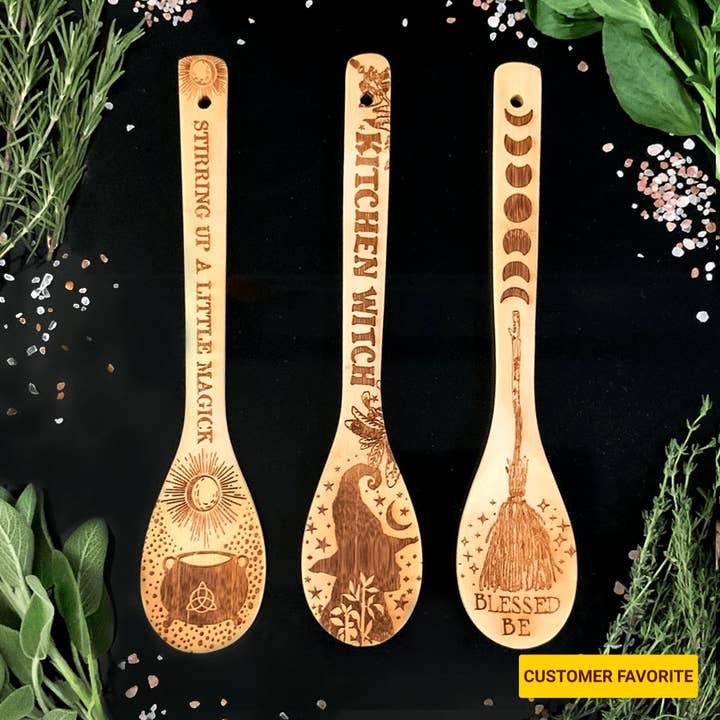 Spirit Nest - Wholesale Kitchen Spoon - Witchy Bamboo Wooden Spoon - The perfect Mother's day gift!