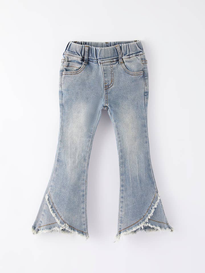 Rylee Faith Designs - Wholesale Jeans - Kids - Girls Light Blue Denim Bell Denim Pants