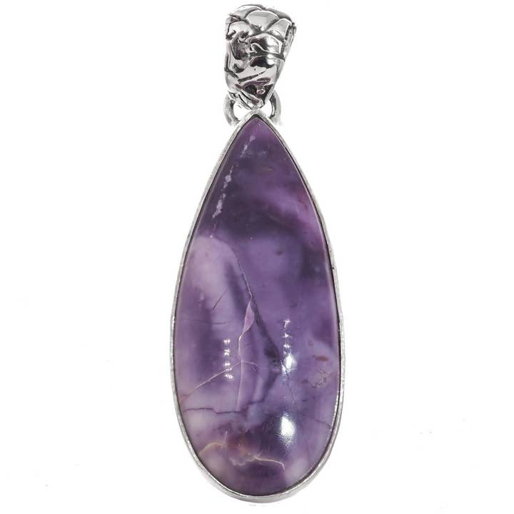 FifiRose - Wholesale Pendant/charm necklace - 925 silver purple rare utah tiffany stone handmade sterling pendant, 1 5/8"2