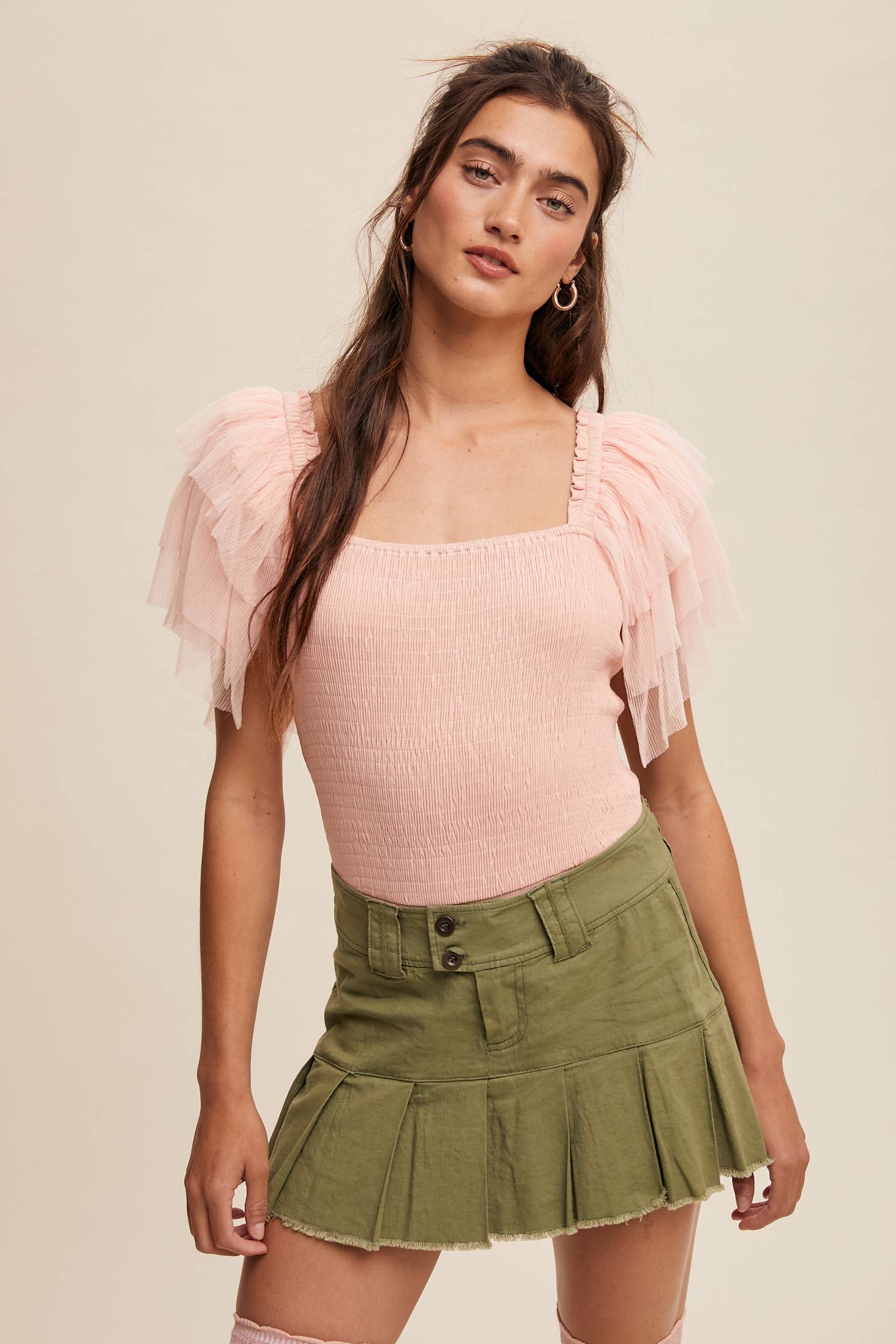 Listicle – Bodysuit - Mulher por atacado – Body Elegância Plissada45