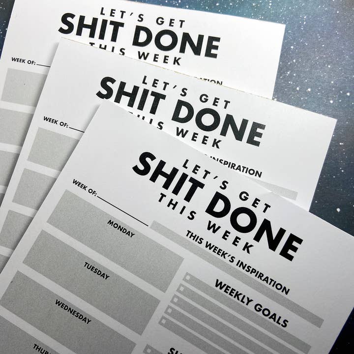 The Red Swan Shop - Vendita all'ingrosso Bloc notes - Cancelleria - Shit List - Agenda settimanale4