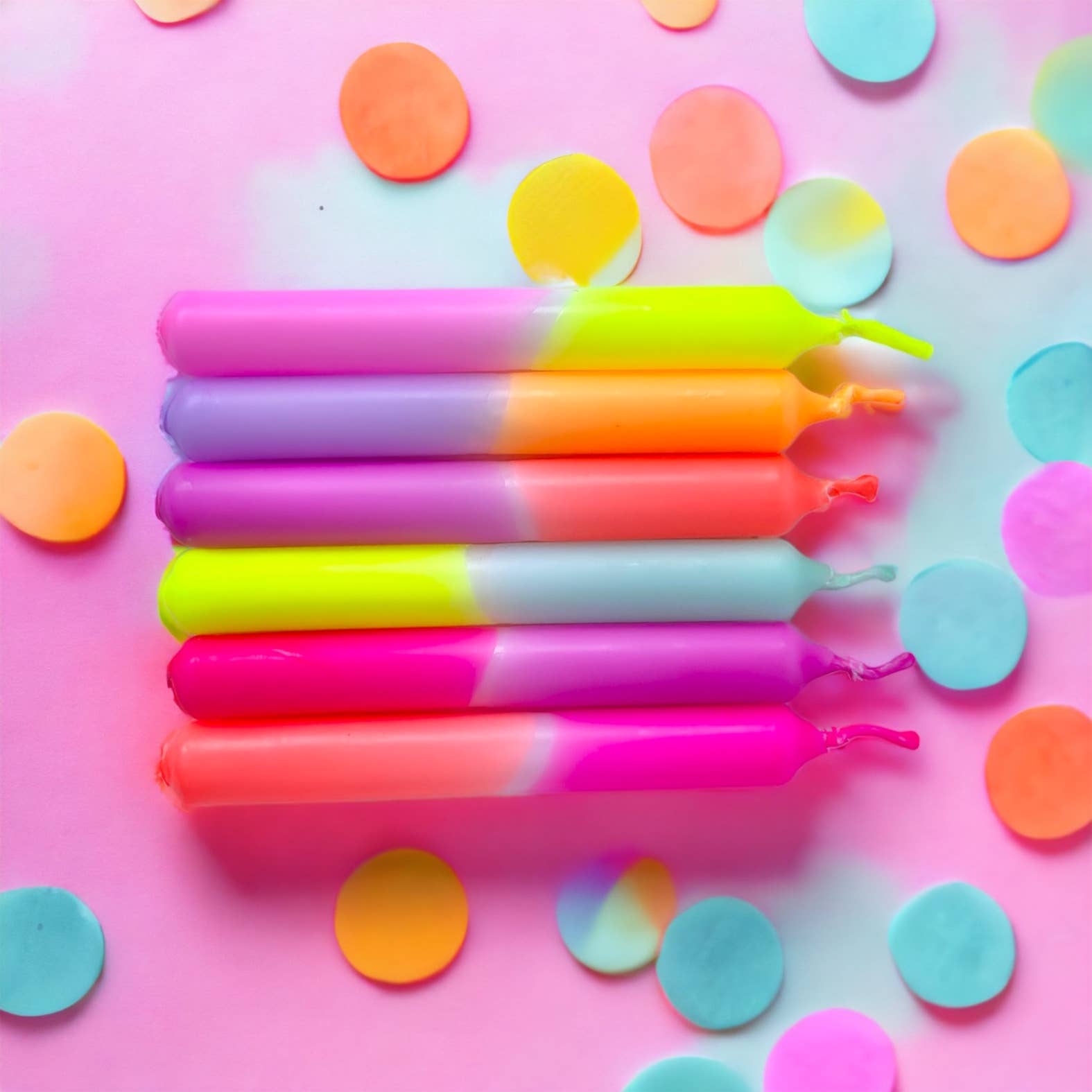 Pink Stories - Wholesale Cake Candle - Dip Dye Konfetti * Colour Bouquet1