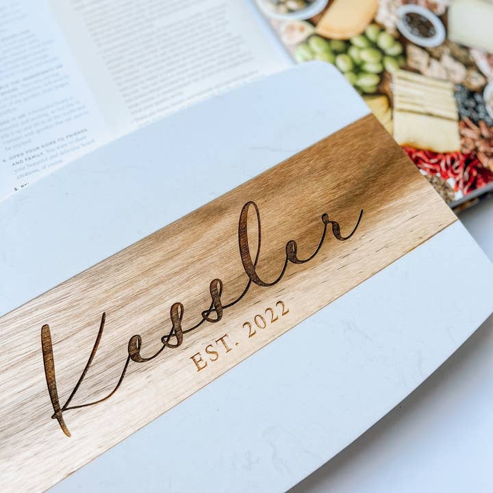 Simply Adoorable Designs – wholesale Cutting board – Large Marble Personalized Charcuterie Board