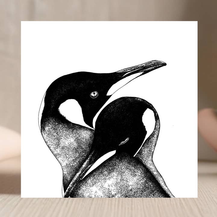 Tarjeta Abrazo de Pingüino para venta al por mayor de Dots Allowed