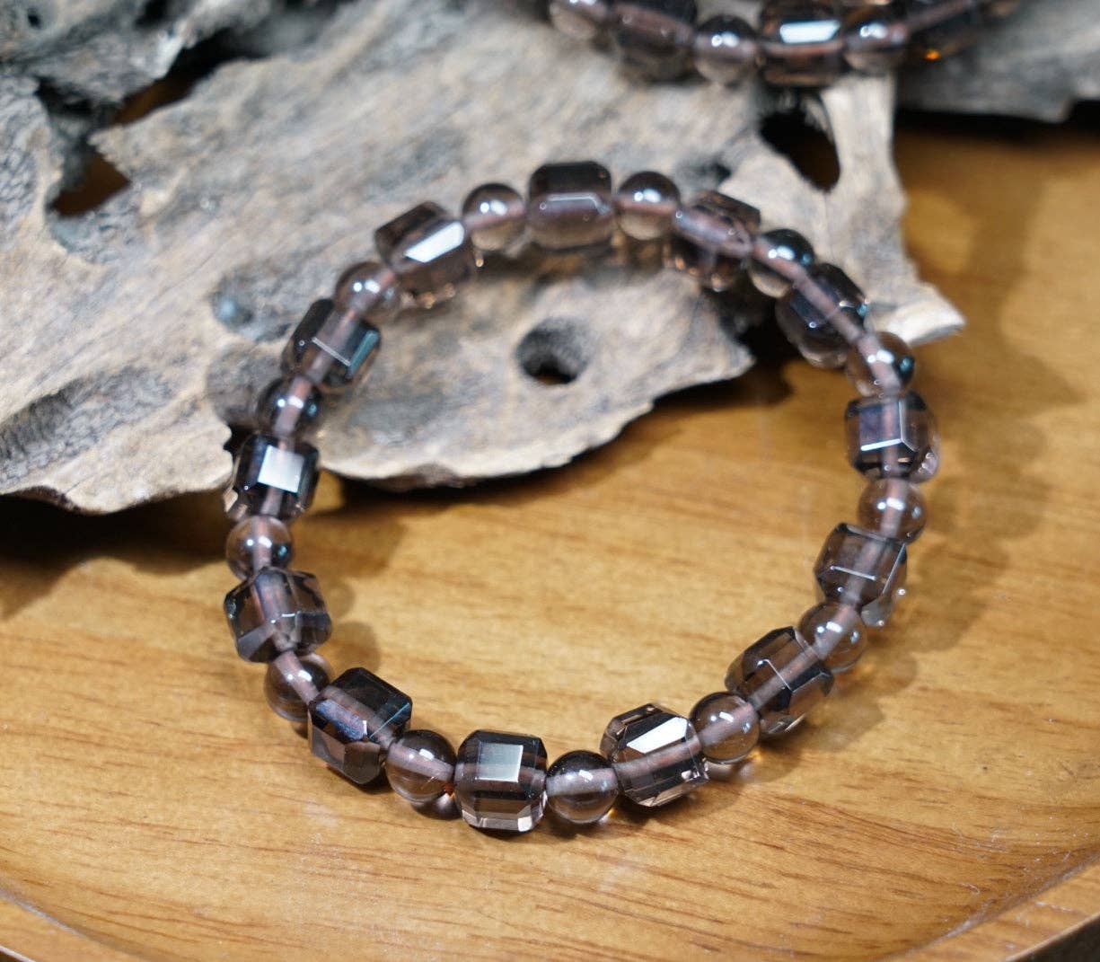 Moon Rituals - Wholesale Beaded Bracelet - Ice Obsidian Cube Bracelet – Natural Black Crystal Jewelry for Protection, Grounding & Christmas Crystal Gift3