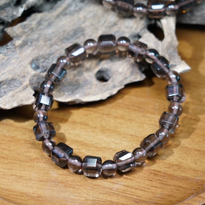 Moon Rituals – Engroshandel Perlearmbånd – Is Obsidian Terning Armbånd – Naturligt Sort Krystal Smykke til Beskyttelse, Jordforbindelse & Julekrystalgave3