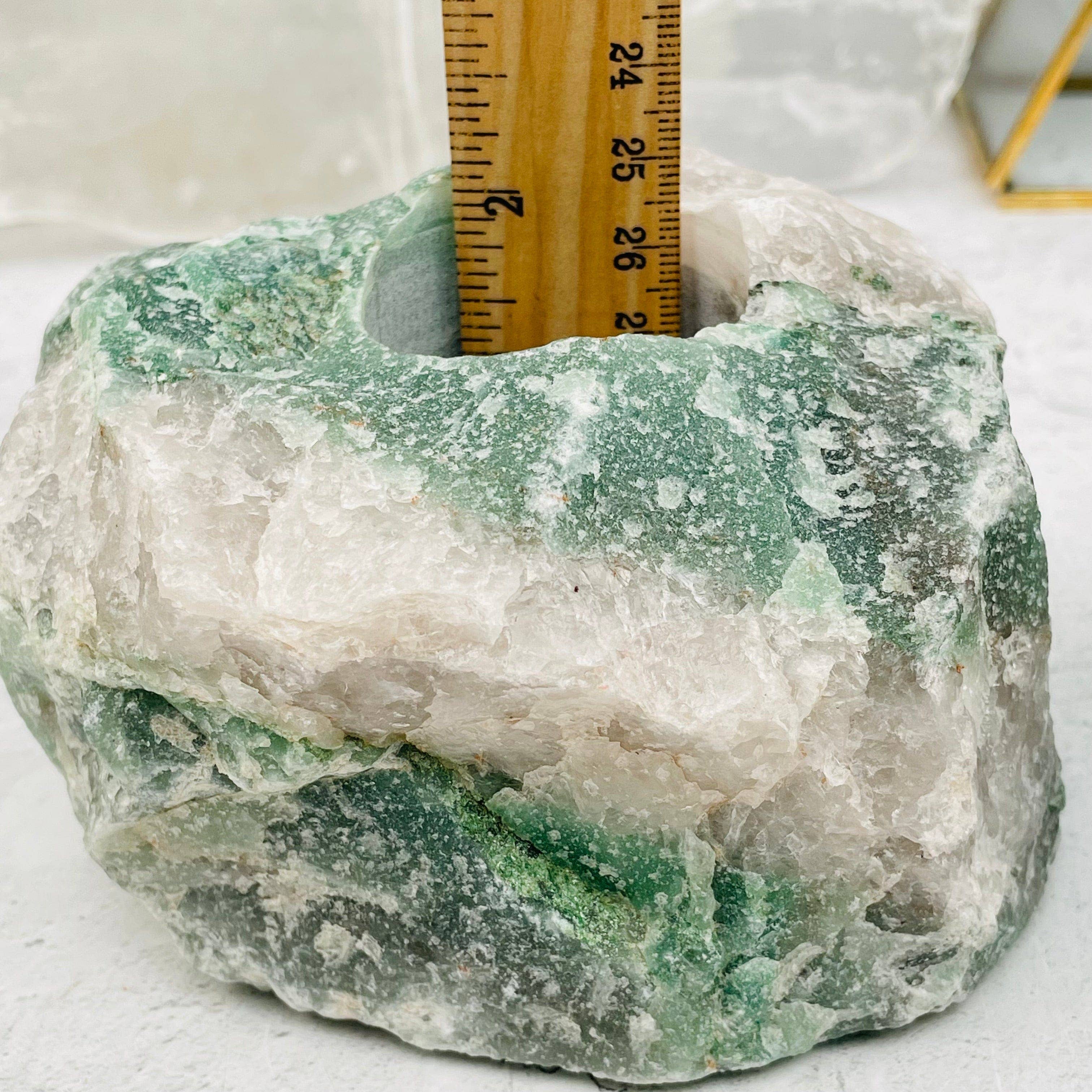 Rock Paradise – Suporte de vela por atacado – Castiçal de Quartzo Verde - Luz de Chá de Vela de Cristal11