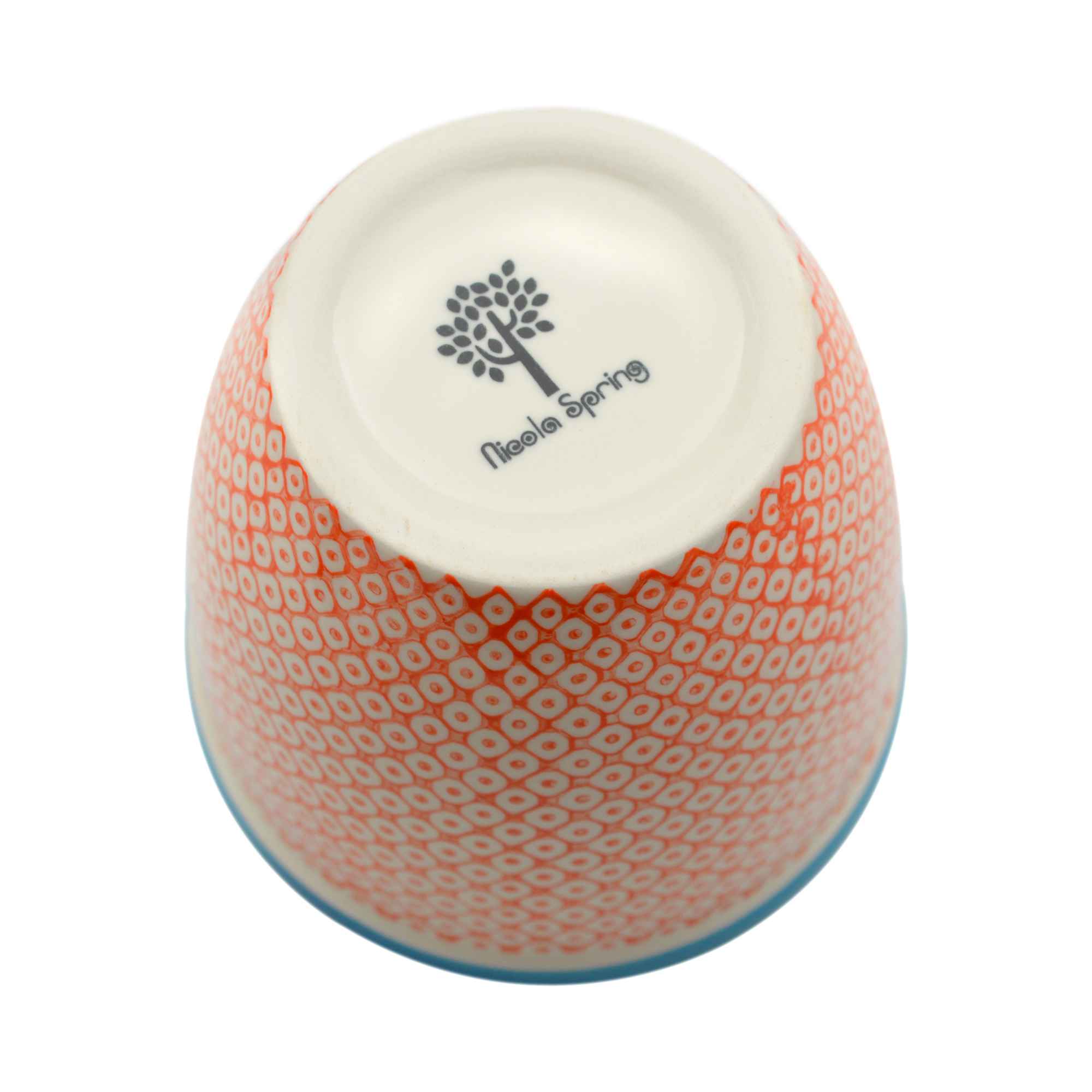 Rinkit Ltd – Vaso de plantas por atacado – Vaso de Cerâmica Nicola Spring para Jardim com Estampa - Laranja e Azul1