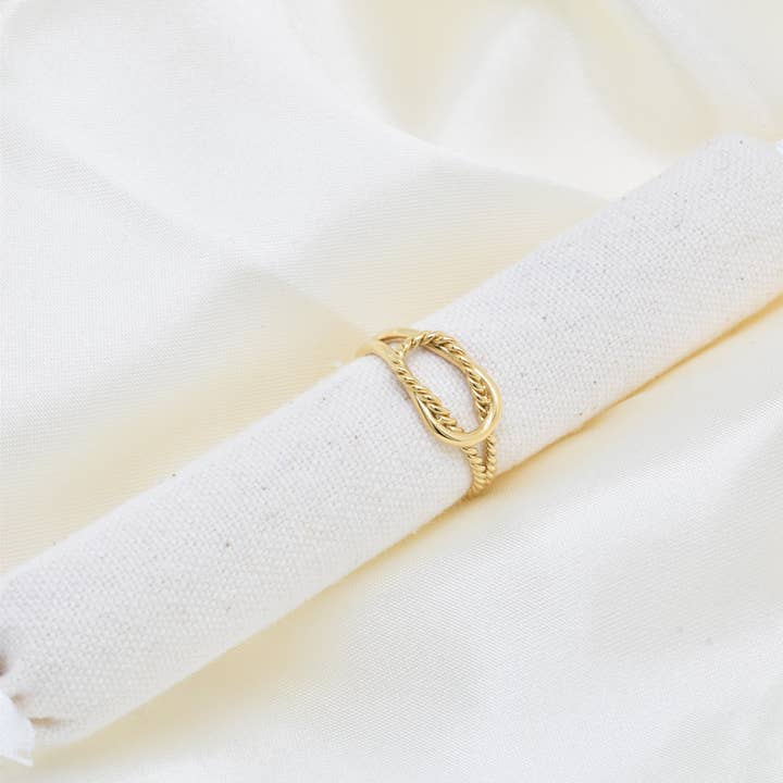 Kapyco - Wholesale Band/Stacked Ring - Stainless steel bow ring - BG3100900