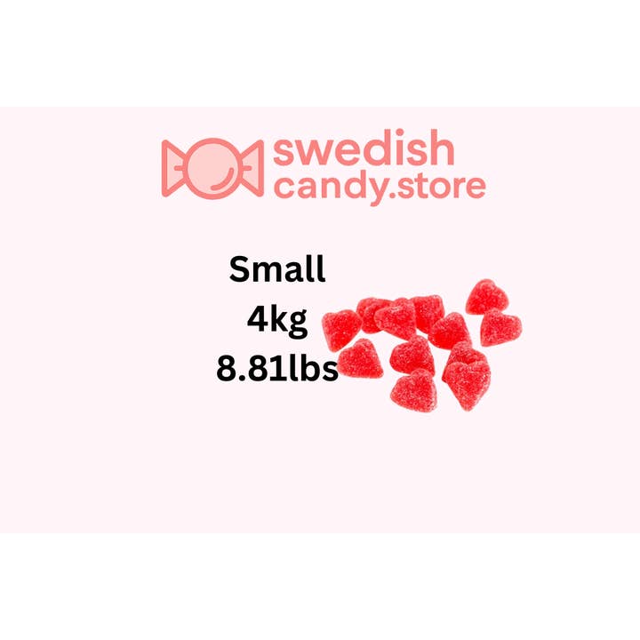 Aroma Sukkerhjerter – Svensk Hindbærgelé Slik 8,82 lb for engroshandel hos Swedish Candy.Store - Swedish Candy