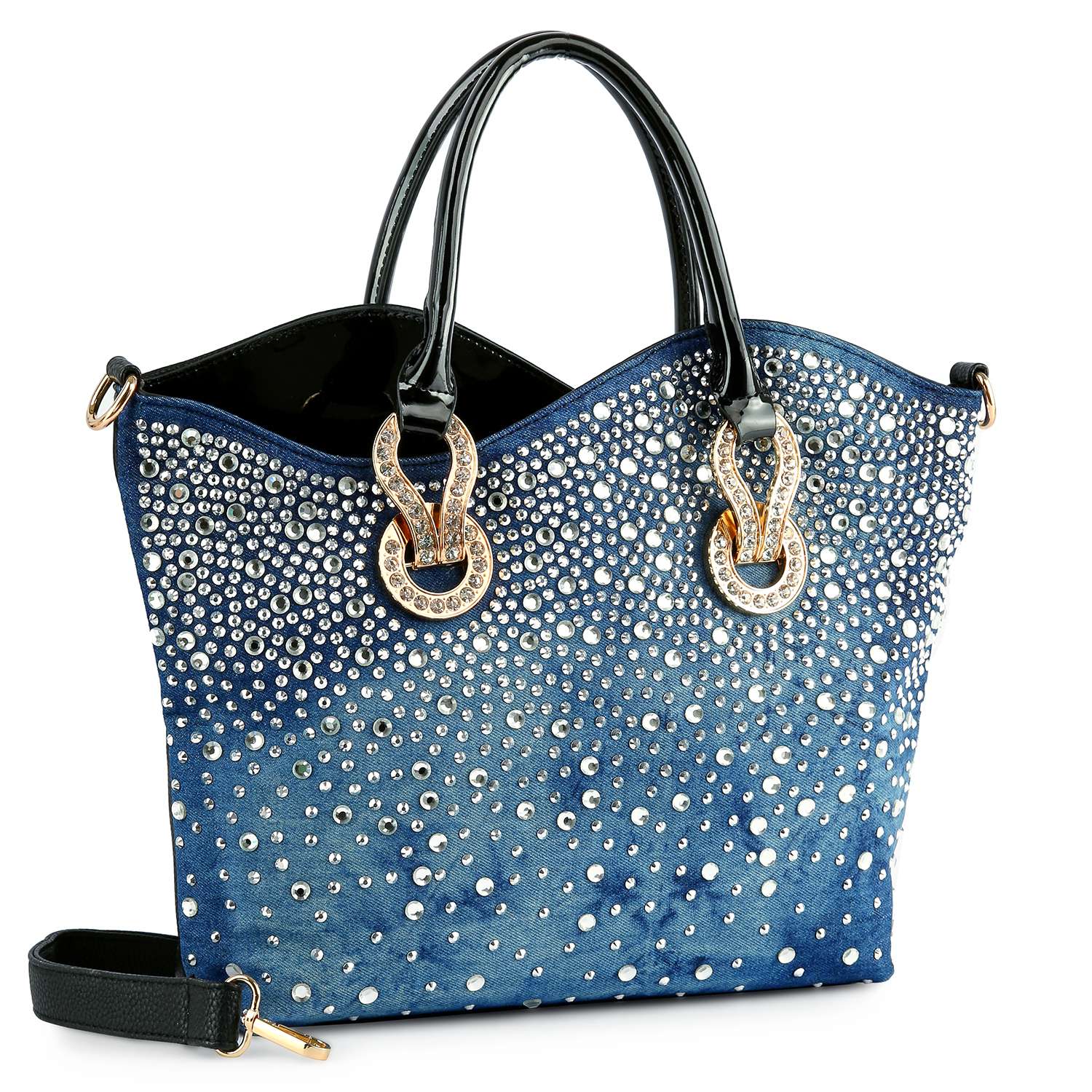 Handbag Express - Wholesale Tote Bag - Women's - Rhinestone Ombre Design Elegant Tote0